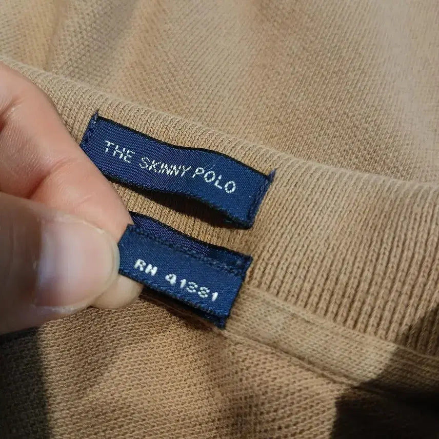 [BUNJANG] Polo Ralph Lauren Pigment Beige Big Pony Half Button PK Polo Shirt / 폴로랄프로렌 피그먼트 베이지 빅포니 하프버튼 스키니폴로 PK 피케 카라넥