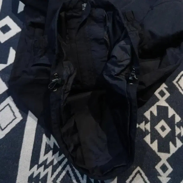 [BUNJANG] The North Face Black White Logo Hidden Zipper Outdoor Raglan Hooded Windbreaker / 노스페이스 블랙 화이트 로고 히든지퍼 고프코어 아웃도어 레글런 후드 바람