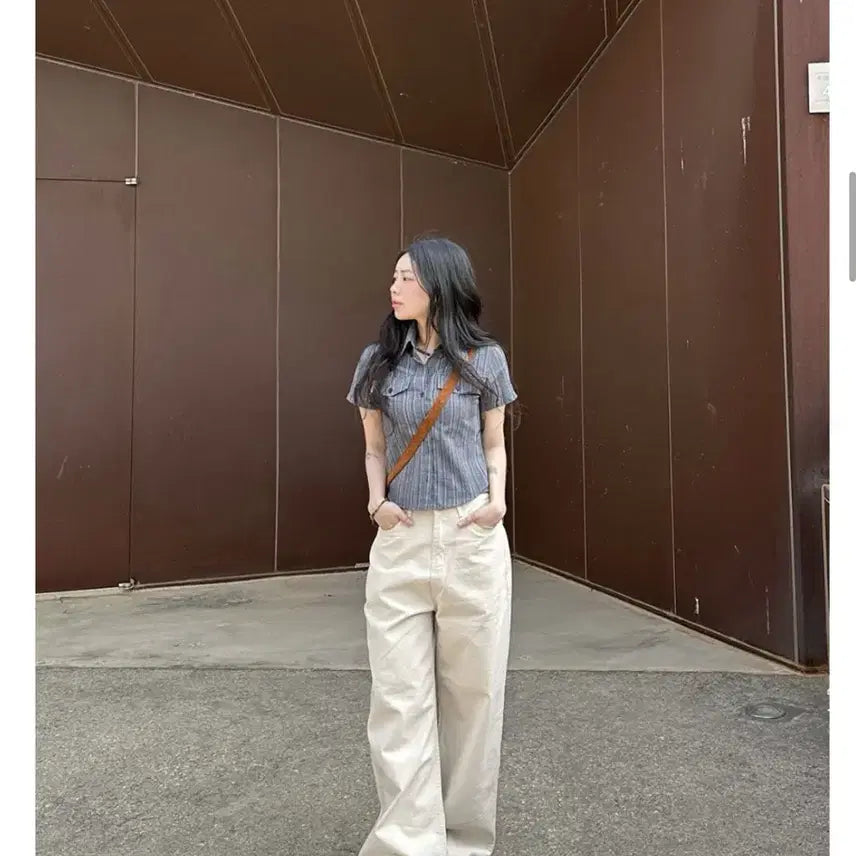 [BUNJANG] Shinsegae Western Short Sleeve Shirt / 신시 웨스턴 반팔 셔츠 여름셔츠