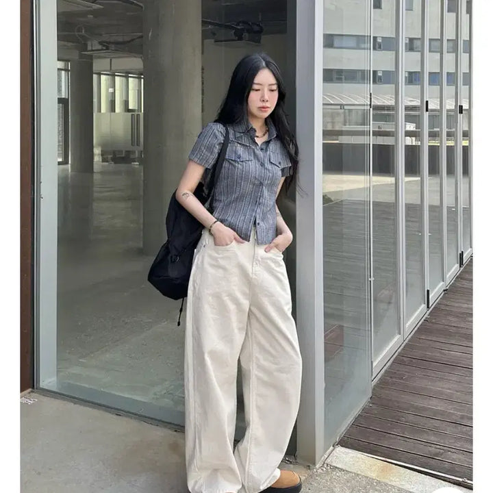 [BUNJANG] Shinsegae Western Short Sleeve Shirt / 신시 웨스턴 반팔 셔츠 여름셔츠