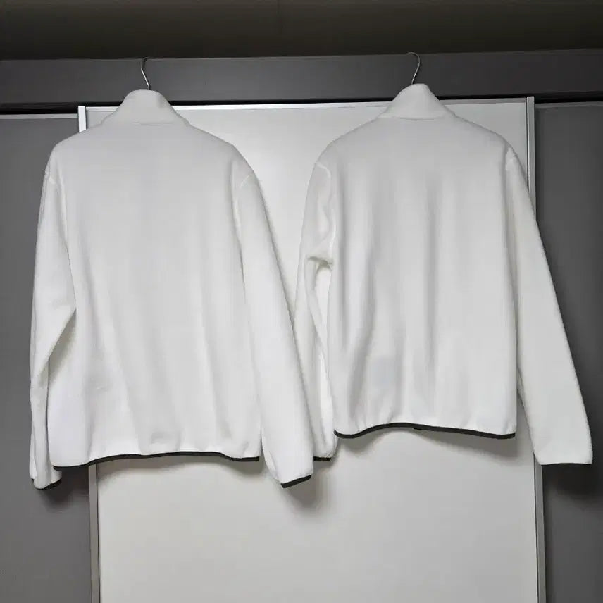 [BUNJANG] National Geographic White Fleece Jacket / 내셔널지오그래픽 화이트 플리스 자켓90(S)+100(L)