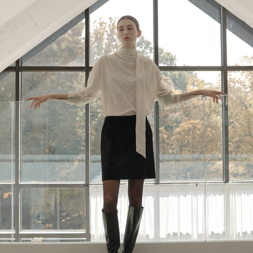 [BUNJANG] Ello:j Joelle Scarf Blouse / 엘로주 Joelle Scarf Blouse