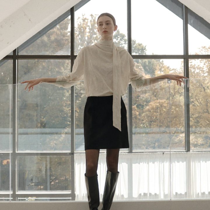 [BUNJANG] Ello:j Joelle Scarf Blouse / 엘로주 Joelle Scarf Blouse
