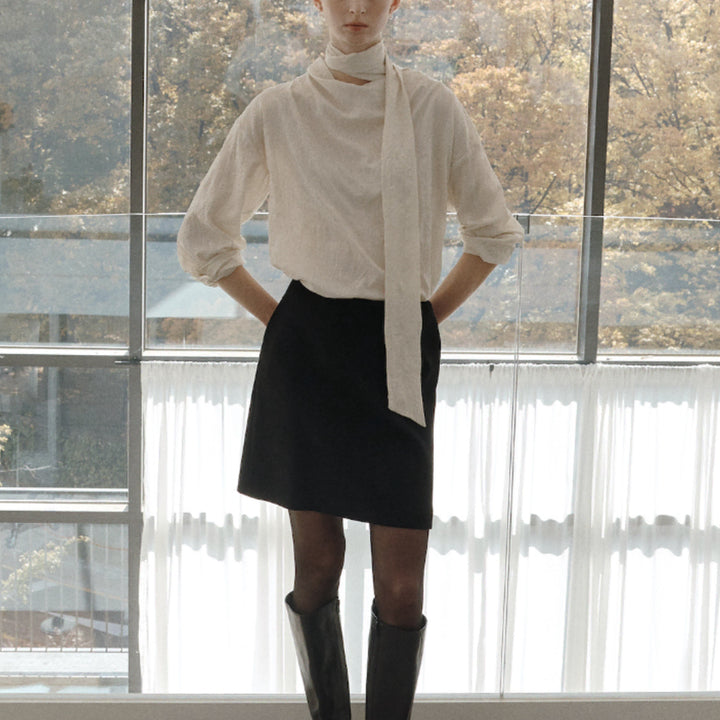 [BUNJANG] Ello:j Joelle Scarf Blouse / 엘로주 Joelle Scarf Blouse