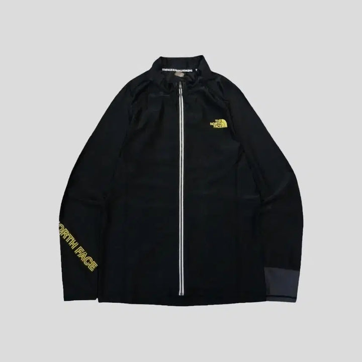 [BUNJANG] The North Face Black Yellow Logo Printed Track Top / 노스페이스 블랙 옐로우 로고프린팅 세이브 오션 래쉬가드 트랙탑 집업 져지