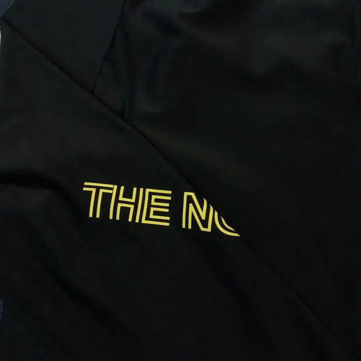 [BUNJANG] The North Face Black Yellow Logo Printed Track Top / 노스페이스 블랙 옐로우 로고프린팅 세이브 오션 래쉬가드 트랙탑 집업 져지