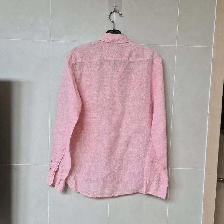 [BUNJANG] Hazzys Pink Linen Shirt / 헤지스 핑크 린넨 셔츠 100