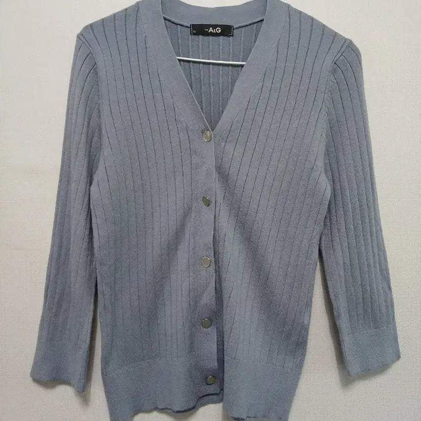 [BUNJANG] AtG Ribbed Knit Cardigan - Blue / AtG 골지 니트 가디건 블루