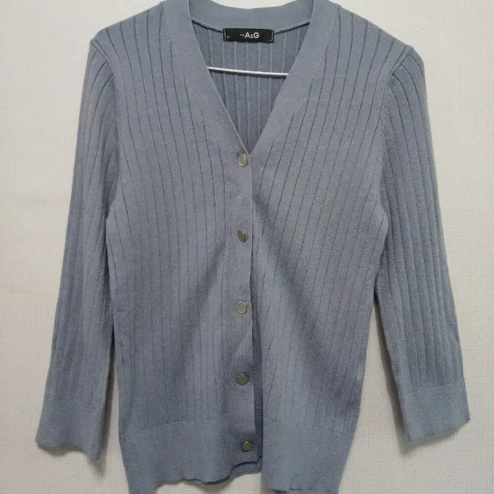 [BUNJANG] AtG Ribbed Knit Cardigan - Blue / AtG 골지 니트 가디건 블루