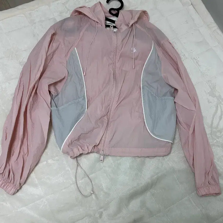 [BUNJANG] Code:Graphy Pink See-through Windbreaker S Size / 코드그라피 핑크 시스루 바람막이 S사이즈