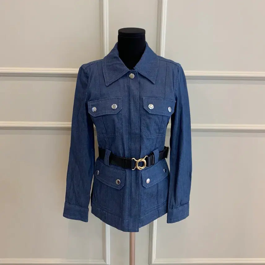 [BUNJANG] Coach Denim Belted Heritage Jacket (Size 2) / 267001124 코치 데님 벨티드 헤리티지 자켓 2사이즈