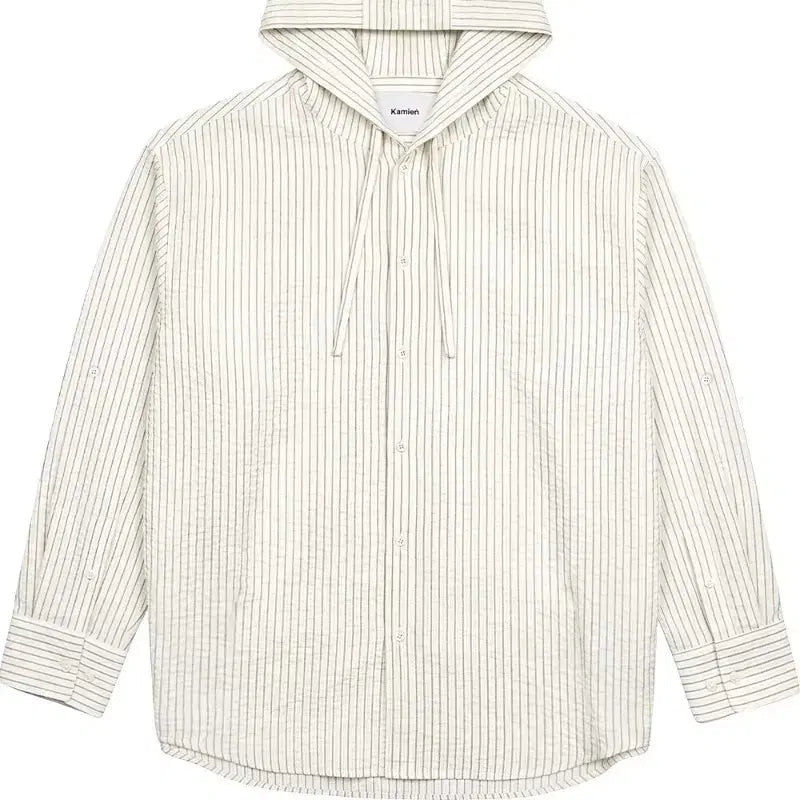 [BUNJANG] Kamien Bridge Seersucker Hooded Shirt / 2 3) 카미엔 브리지 시어서커 후드 셔츠