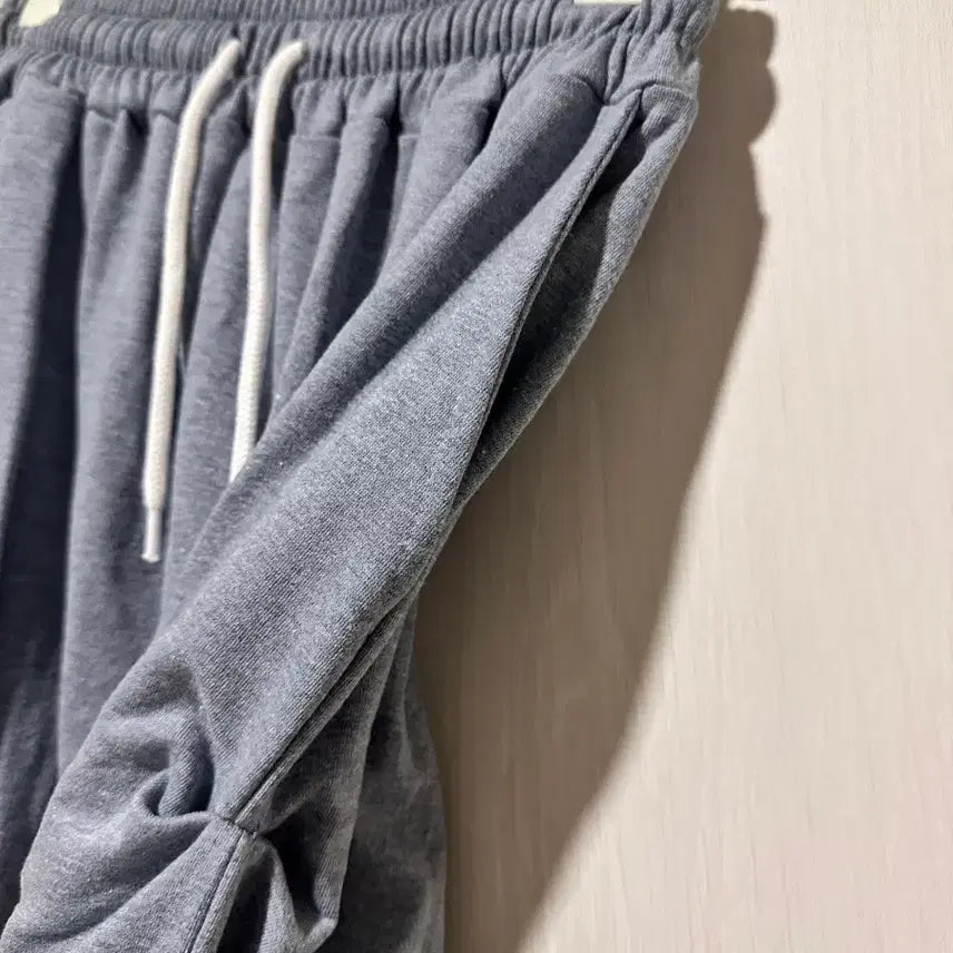 [BUNJANG] Lookatmin Tucked Shirring Training Pants Gray / 룩앳민 핀턱 셔링 주름 트레이닝팬츠 그레이