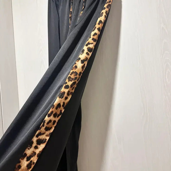[BUNJANG] Lookatmin Leopard Pattern Training Pants / 룩앳민 레오파드 패턴 트레이닝 바지 블랙