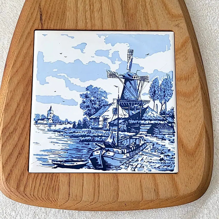 [BUNJANG] Holland Wood Porcelain Cheese Board / 홀란드 우드 포슬린 치즈보드