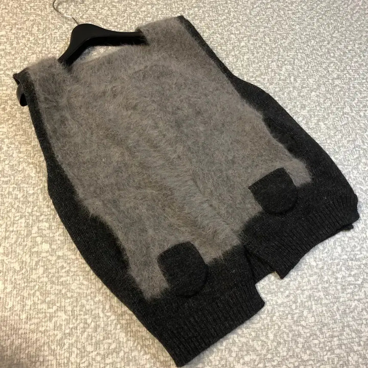 [BUNJANG] Mui Angora Knit Vest / 제평 무이 mui 배색 앙고라 니트 베스트 조끼
