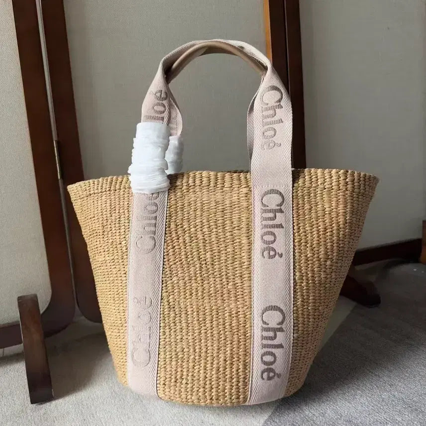 [BUNJANG] Chloé Woody Small Raffia Tote Bag / 끌로에 우디 스몰 라피아 토트백