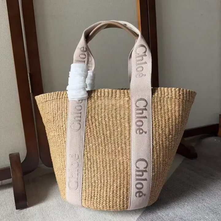 [BUNJANG] Chloé Woody Small Raffia Tote Bag / 끌로에 우디 스몰 라피아 토트백