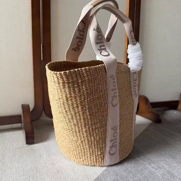 [BUNJANG] Chloé Woody Small Raffia Tote Bag / 끌로에 우디 스몰 라피아 토트백