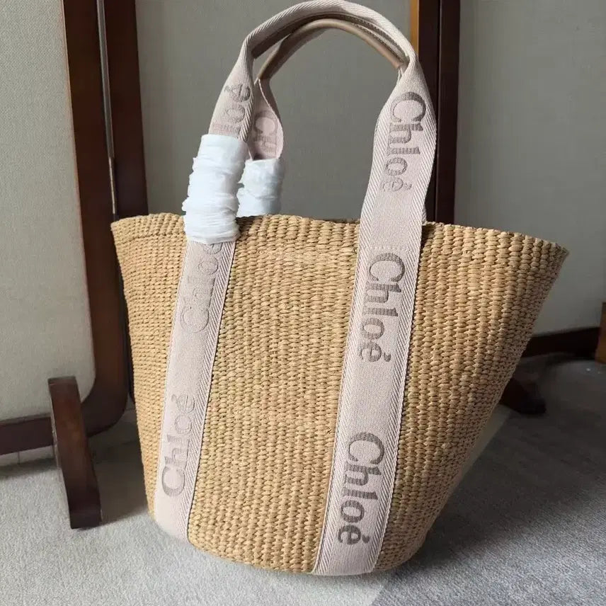 [BUNJANG] Chloé Woody Small Raffia Tote Bag / 끌로에 우디 스몰 라피아 토트백