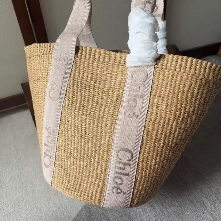 [BUNJANG] Chloé Woody Small Raffia Tote Bag / 끌로에 우디 스몰 라피아 토트백