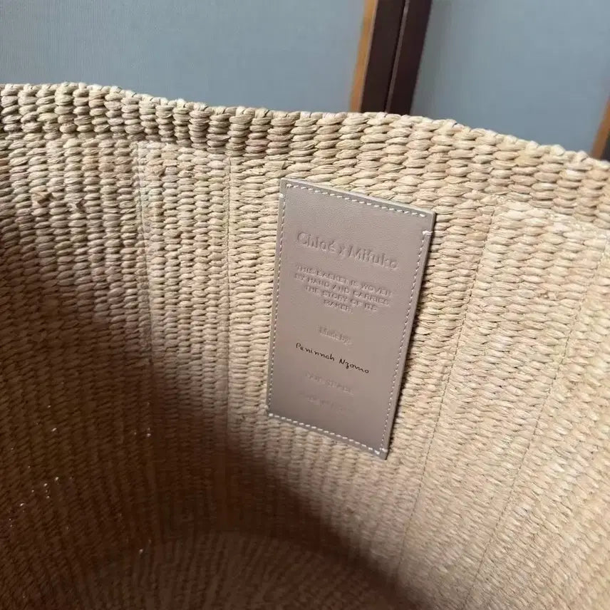 [BUNJANG] Chloé Woody Small Raffia Tote Bag / 끌로에 우디 스몰 라피아 토트백