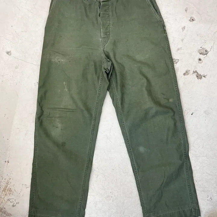 [BUNJANG] USMC 1950s Cotton Satin Trousers / [32] 1950s USMC Cotton Satin Trousers