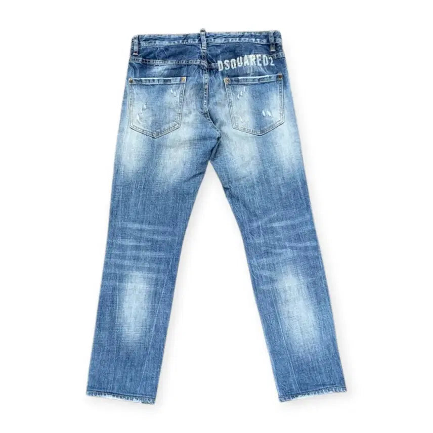 [BUNJANG] Dsquared2 Denim Painting Lettering Logo Jeans / 46)디스퀘어드2 데님 진청 페인팅 레터링 로고 청바지 워싱진