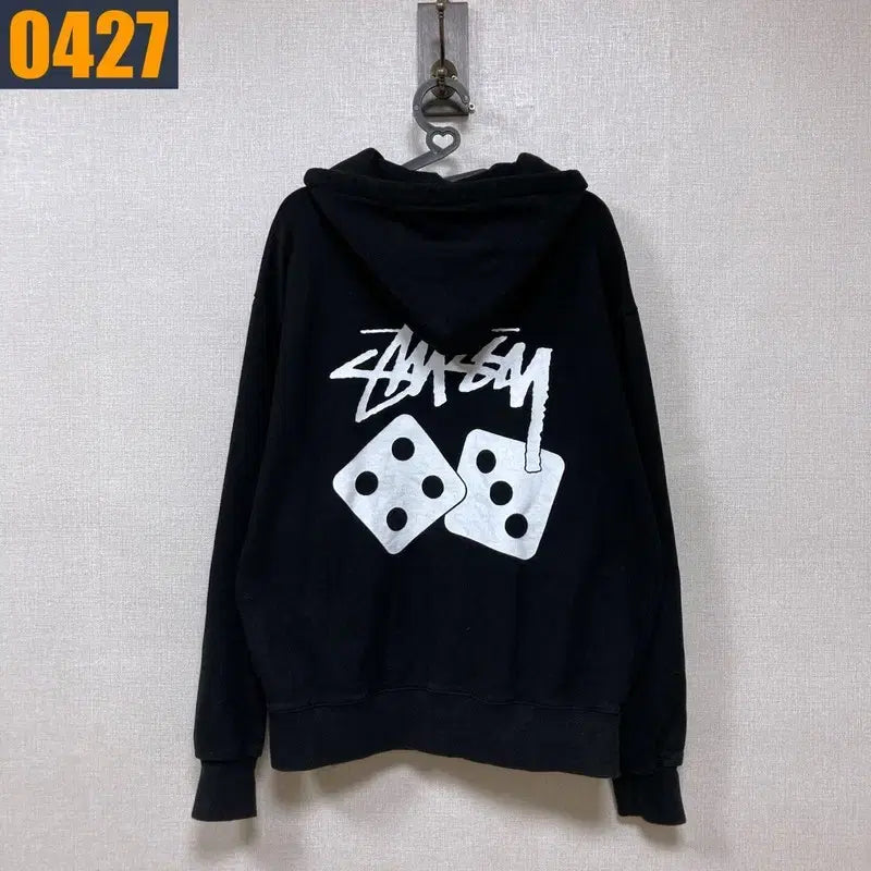 [BUNJANG] Stussy Dice Black Hoodie S / 90 스투시 주사위 검정 후드 티셔츠 S