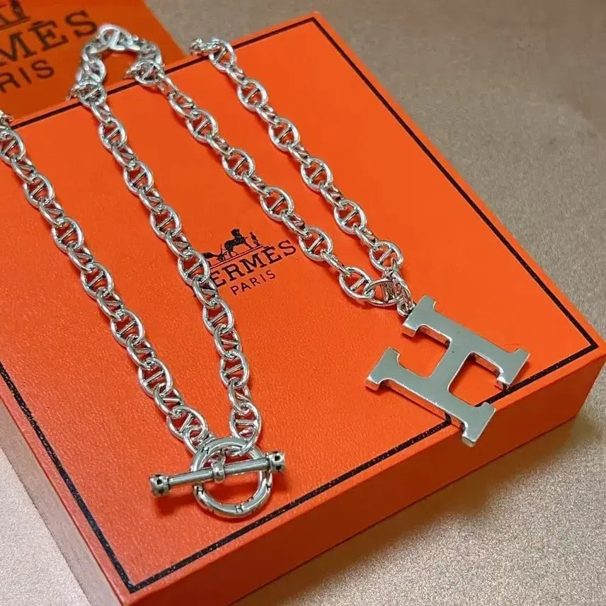 [BUNJANG] Hermes Hour Silver Necklace / 에르메스 아워 실버 목걸이