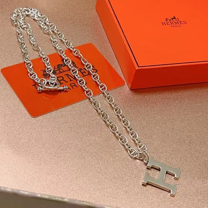 [BUNJANG] Hermes Hour Silver Necklace / 에르메스 아워 실버 목걸이
