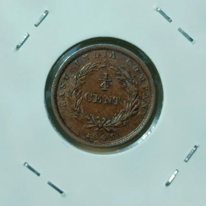 [BUNJANG] East India Company Victoria 1/4 Cent Coin / 1845년 동인도회사 빅토리아  1/4센트 ㅡ희소ㅡ