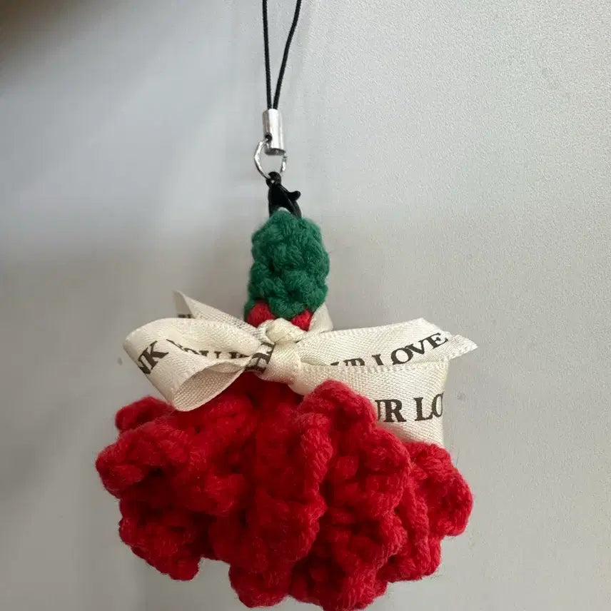 [BUNJANG] Handmade Carnation Keyring / 카네이션 키링