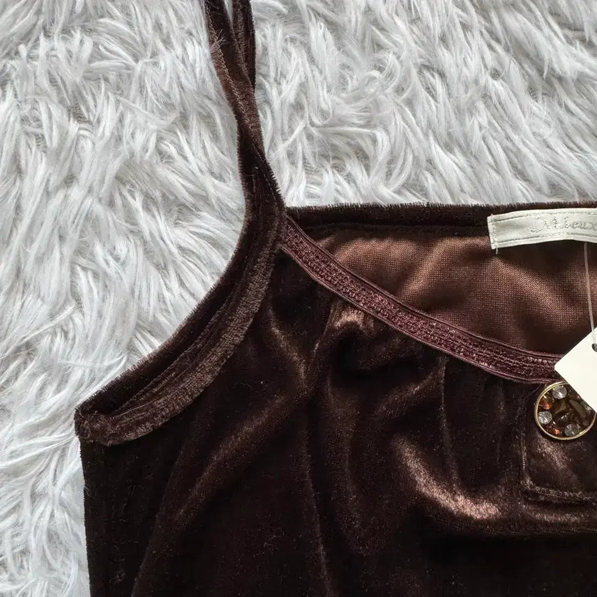 [BUNJANG] MIEUX Japanese Vintage Velvet Tank Top / MIEUX 일본빈티지 벨벳 나시 y2k 빈티지나시 미사용제품 M 37