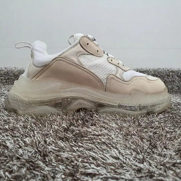 [BUNJANG] Balenciaga Triple S Sneakers Clear Sole White 43 (280) / 발렌시아가 트리플S 스니커즈 클리어솔 화이트 43(280)