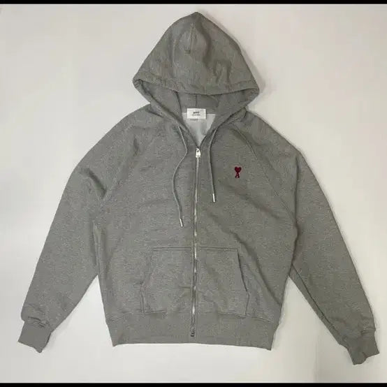 [SOLD OUT] 아미 스몰로고 그레이 후드집업