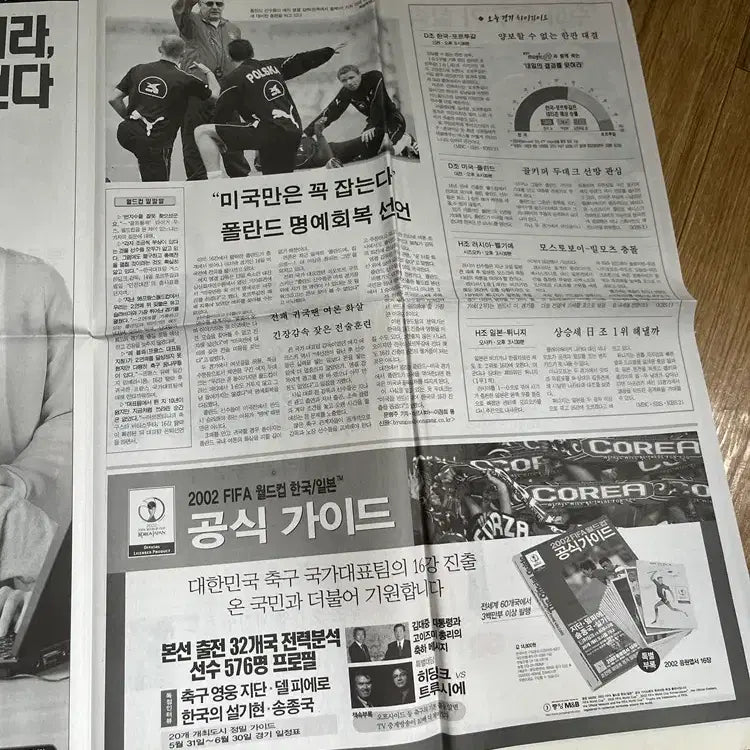 [BUNJANG] 황선홍 16강 2002년 월드컵 신문 /  요316 / 황선홍 16강 2002년 월드컵 신문 /  요316