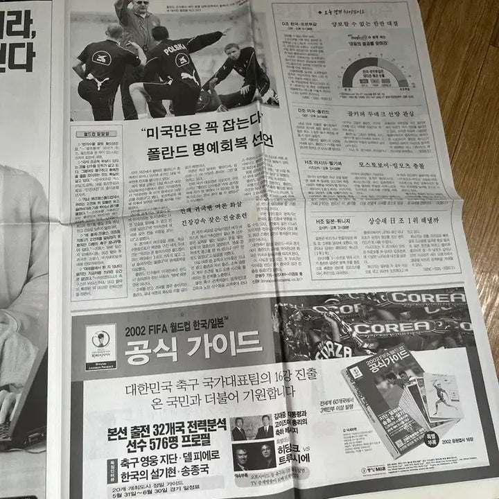 [BUNJANG] 황선홍 16강 2002년 월드컵 신문 /  요316 / 황선홍 16강 2002년 월드컵 신문 /  요316