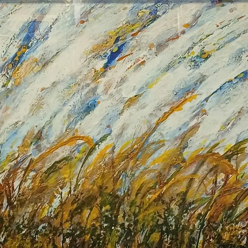 [BUNJANG] 서양화 액자 갈대 그림 바람의 속삭임(F8) / 서양화 액자 갈대 그림 바람의 속삭임(F8)