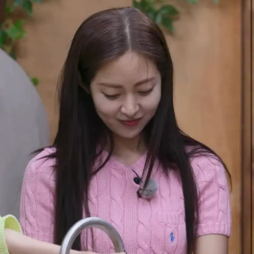 [BUNJANG] Polo Ralph Lauren Camel Pink Knit Top / 폴로 포켓 반팔니트 카멜핑크 레드벨벳 예리, 신슬기 착용