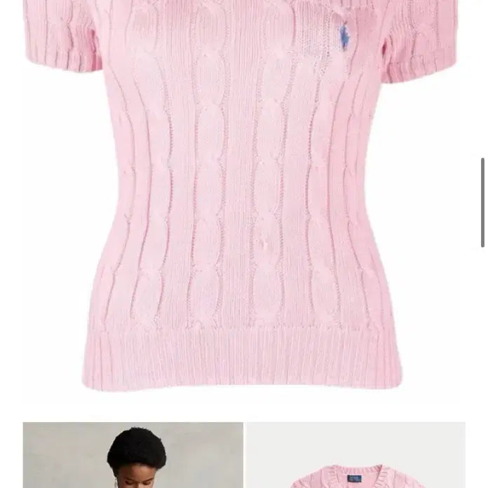 [BUNJANG] Polo Ralph Lauren Camel Pink Knit Top / 폴로 포켓 반팔니트 카멜핑크 레드벨벳 예리, 신슬기 착용