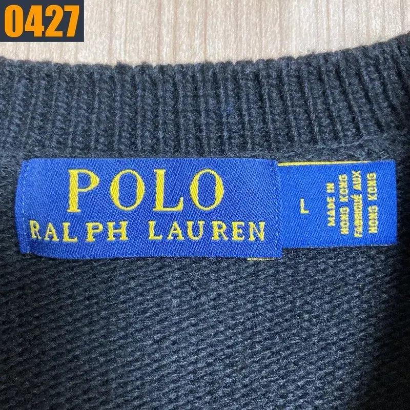[BUNJANG] Polo Ralph Lauren Black Round Knit T-Shirt L / 100 POLO 폴로 랄프로렌 검정 라운드 니트 티셔츠 L