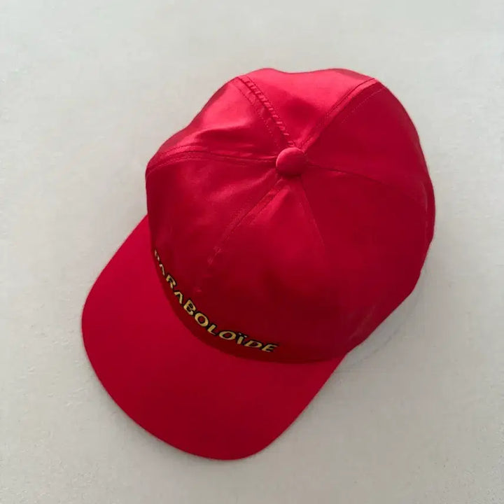 [BUNJANG] Paraboloide Satin Logo Cap Red / 파라볼로이드 사틴 로고 캡 레드