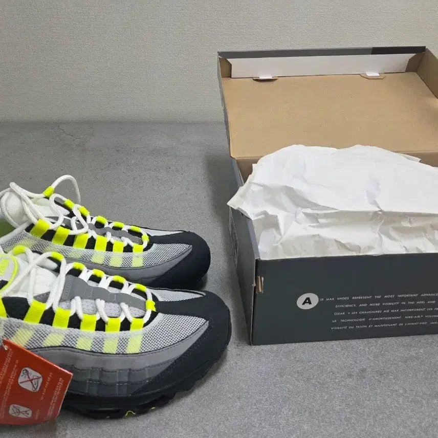 [BUNJANG] Nike Air Max 95 Fluorescent Gray Sneakers / 나이키 에어맥스 95 형광 그레이 새상품