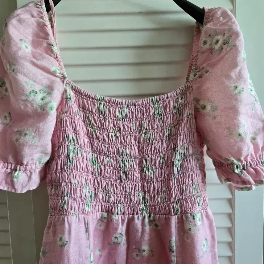 [BUNJANG] &amp; Other Stories Pink Floral Long Dress / 앤아더스토리  핑크 플라워 롱 원피스 40