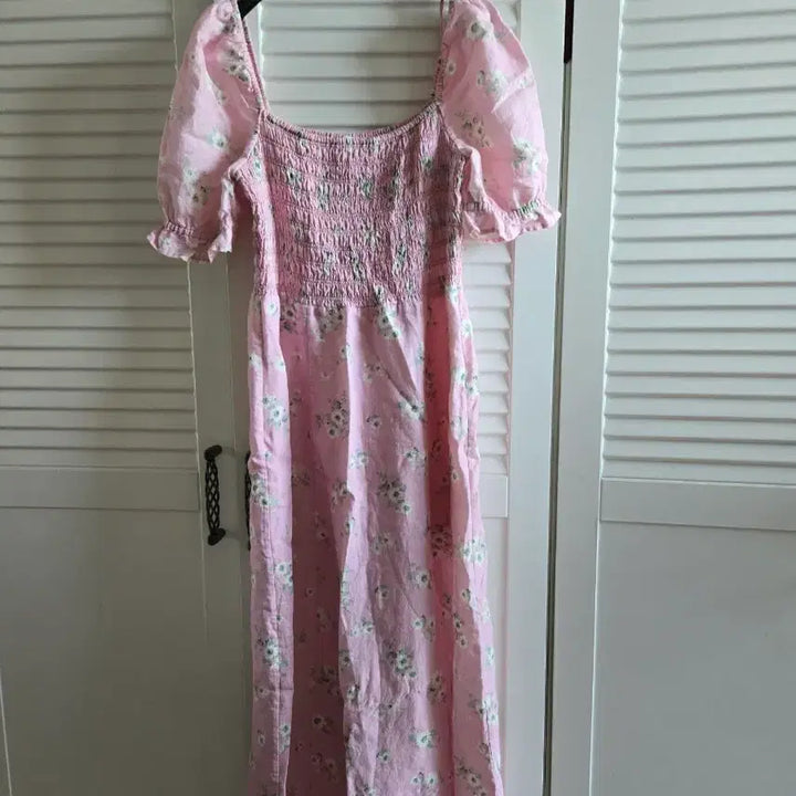[BUNJANG] &amp; Other Stories Pink Floral Long Dress / 앤아더스토리  핑크 플라워 롱 원피스 40
