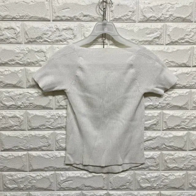 [BUNJANG] Heart Neck Short Sleeve Knit T-shirt / ㅌ262 하트넥 반팔 니트티셔츠