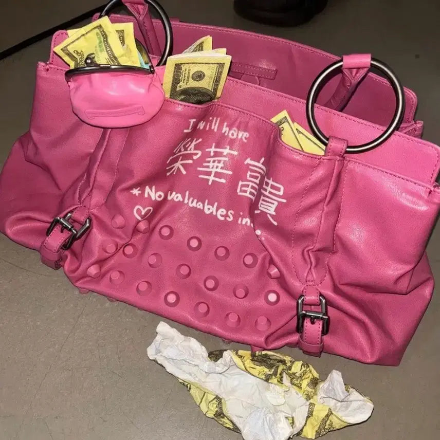 [BUNJANG] Sculptor Millionaire Pink Tote Bag / 스컬프터 밀리어네어 핑크 토트백 새상품