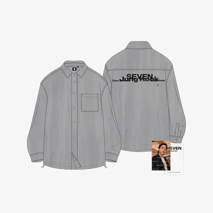 [BUNJANG] BTS Jungkook SEVEN Shirt L + Photocard / (미개봉)BTS 정국 SEVEN 셔츠 L + 포토카드