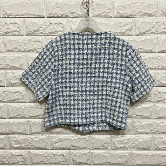 [BUNJANG] Tweed Crop Short Sleeve Jacket / ㅌ271 트위드 크롭 반팔자켓
